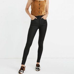 Madewell 10" High-Rise Skinny Jeans: Coated Edition